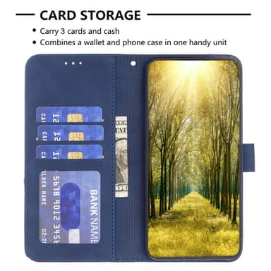 BINFEN COLOR Til Samsung Galaxy S24 FE Støtsikkert Lommebok-deksel - Blå