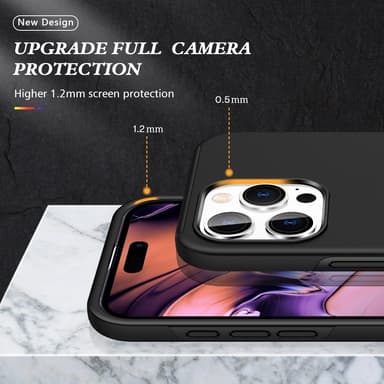 Til iPhone 16 Pro Hybrid Deksel Med Fingerring - Svart