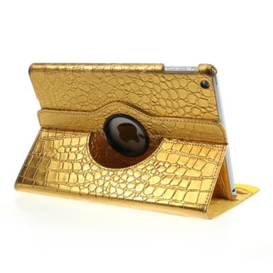 Deksel iPad Air/iPad 9.7 2017 & 2018 360 Rotasjon Krokodille Gull