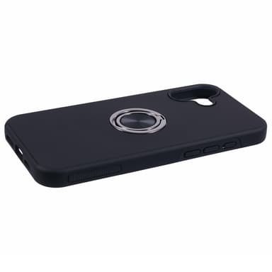 Til iPhone 16 Plus Hybrid Deksel Med Fingerring - Svart