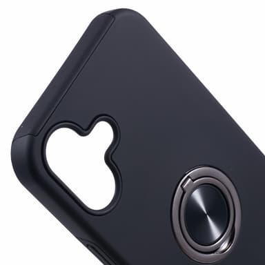 Til iPhone 16 Plus Hybrid Deksel Med Fingerring - Svart