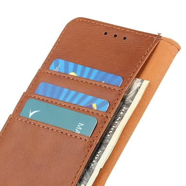 KHAZNEH til iPhone 16 Plus Lommebok-deksel - Brun