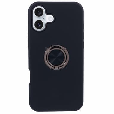 Til iPhone 16 Plus Hybrid Deksel Med Fingerring - Svart