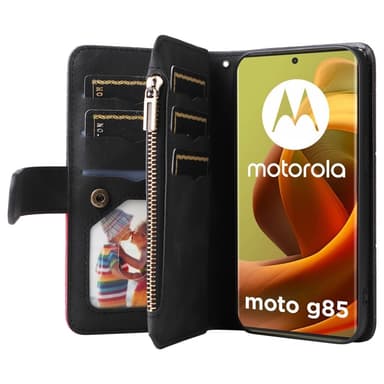 KS Lommebok-deksel til Motorola Moto G85 - Svart