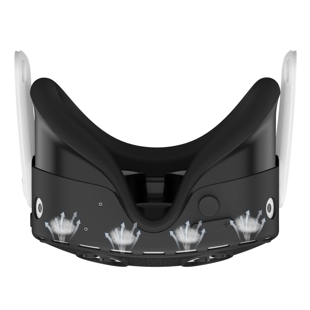For Meta Quest 3S Beskyttelsesveske VR Hodesett Silikondeksel - Svart