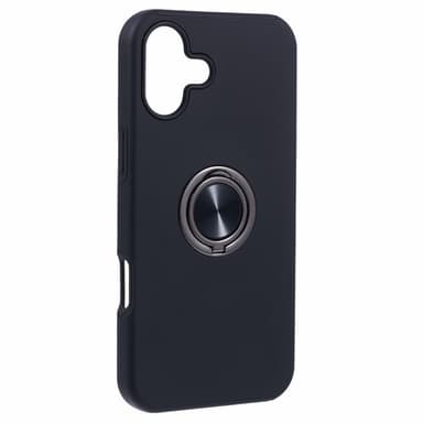 Til iPhone 16 Plus Hybrid Deksel Med Fingerring - Svart