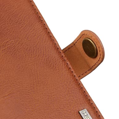 KHAZNEH til iPhone 16 Plus Lommebok-deksel - Brun