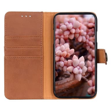 KHAZNEH til iPhone 16 Plus Lommebok-deksel - Brun