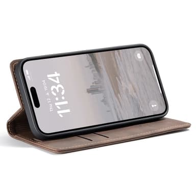 CASEME Lommebok-deksel iPhone 16 - Kaffe
