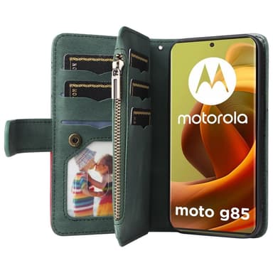 KS Lommebok-deksel til Motorola Moto G85 - Grønn