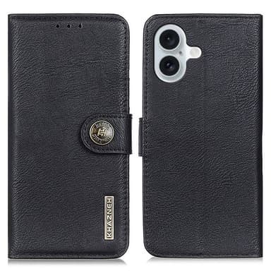 KHAZNEH til iPhone 16 Plus Lommebok-deksel - Svart