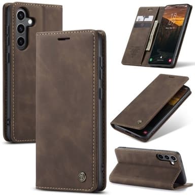 CASEME Lommebok-deksel Samsung Galaxy S24 FE - Kaffe