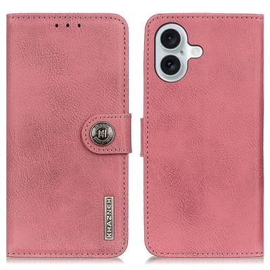 KHAZNEH til iPhone 16 Lommebok-deksel - Rosa