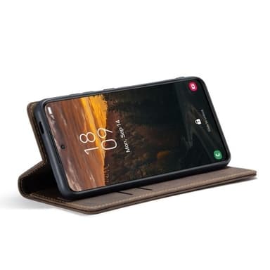 CASEME Lommebok-deksel Samsung Galaxy S24 FE - Kaffe