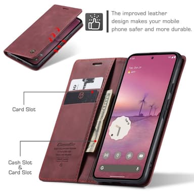 CASEME Til Google Pixel 9 Pro XL Veske Stativ Telefonveske