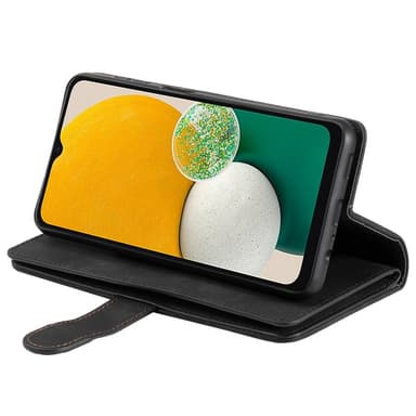 Til Samsung Galaxy S24 FE Deksel med Glidelås og 9 Kortspor i PU Lær - Svart