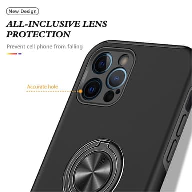 iPhone 13 Pro Max Hybrid Deksel Med Fingerring - Svart