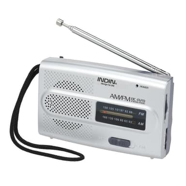 INDIN BC-R28 AM FM bærbar bærbar lommeradio med minihøyttaler