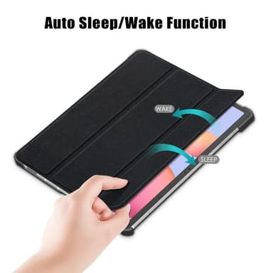 Slim Fit Dekseldeksel til Samsung Galaxy Tab S7 FE/Tab S7 Plus/Tab S8+ - Svart