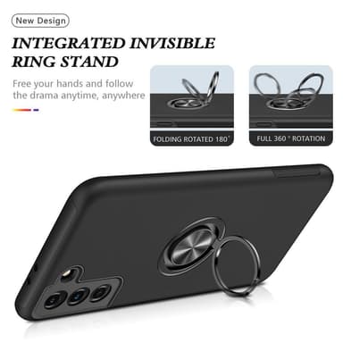 Samsung Galaxy S21 Hybrid Deksel Med Fingerring - Svart