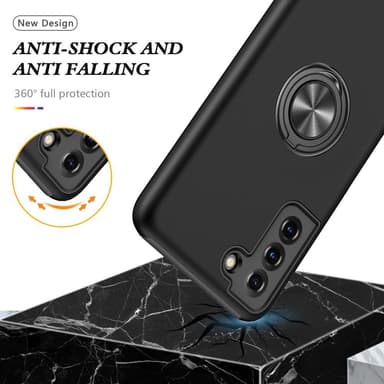 Samsung Galaxy S21 Hybrid Deksel Med Fingerring - Svart