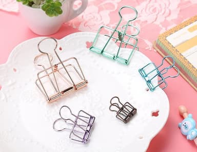 Klemmer Papirclips etc i metall 3 stk (er) Blandede farger Stor