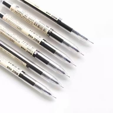 0,35 mm gelpennerullekulepenner Studenteksamen - Svart 3 PCS