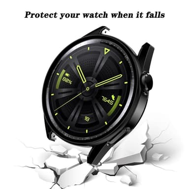 Huawei Watch GT 3 42mm svart ramme med herdet glass