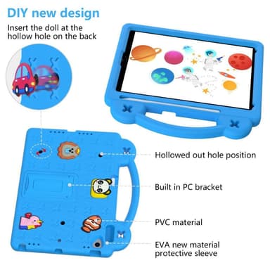 Apple iPad 10.2 2021 2020 2019 EVA Foam Stativdeksel - Lyseblå