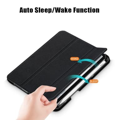 iPad mini 6 (2021)/(2024) Slim Fit Veske Wake/Sleep - Svart