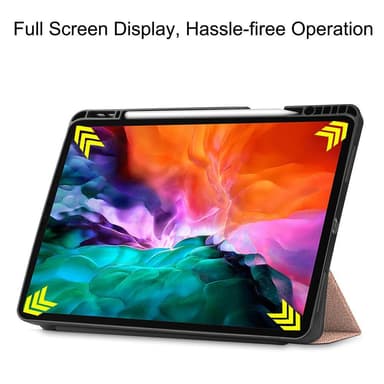 iPad Pro 12.9"" 2021 Slim Fit Trifoldbart deksel - Rose Gull