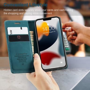 CASEME Lommebok-deksel iPhone 13 - Blå