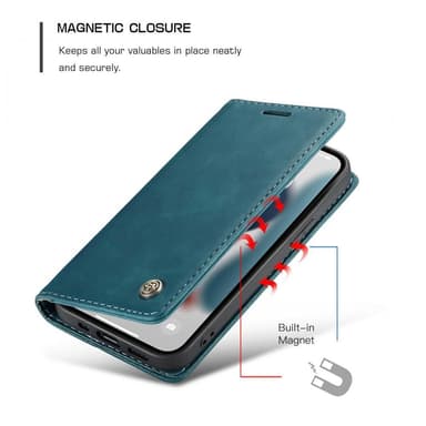 CASEME Lommebok-deksel iPhone 13 - Blå