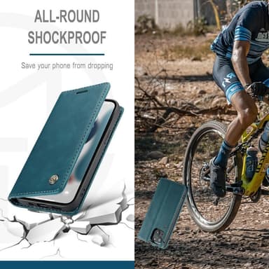 CASEME Lommebok-deksel iPhone 13 - Blå