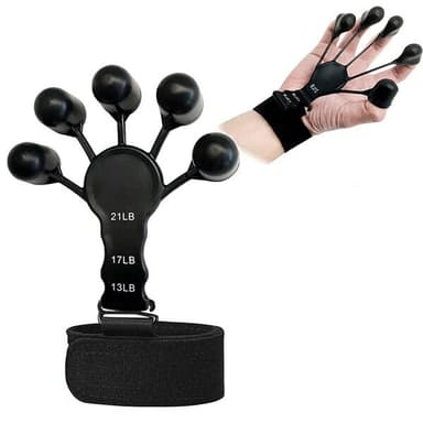 Fingertrener med 3 Styrkevarianter – Svart Silikon for Styrke og Rehabilitering