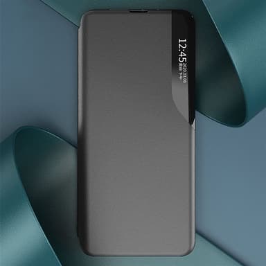 Kunstlæretui med stativ til Samsung Galaxy S24 - Svart