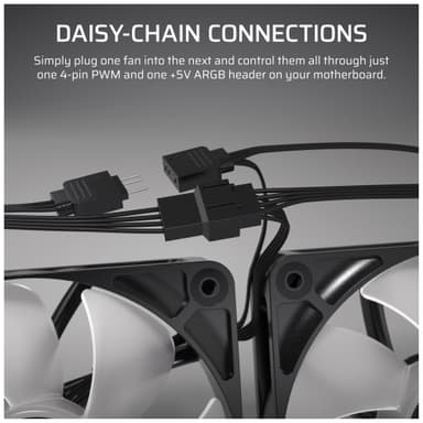 Corsair RS120 ARGB 120mm PWM vifte (hvit)