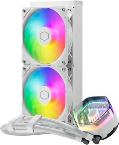 Cooler Master MasterLiquid 240 Atmos ARGB CPU vannkjøler (hvit)
