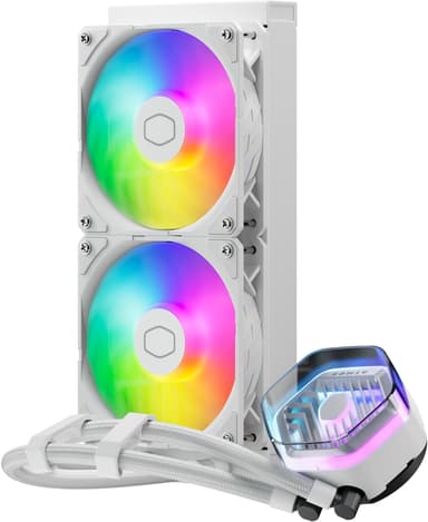 Cooler Master MasterLiquid 240 Atmos ARGB CPU vannkjøler (hvit)