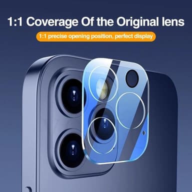 Objektivdeksel til iPhone 12 Pro Max kamera i herdet glass 2-pakning