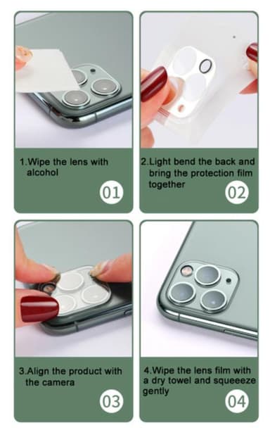 Objektivdeksel til iPhone 12 Pro Max kamera i herdet glass 2-pakning