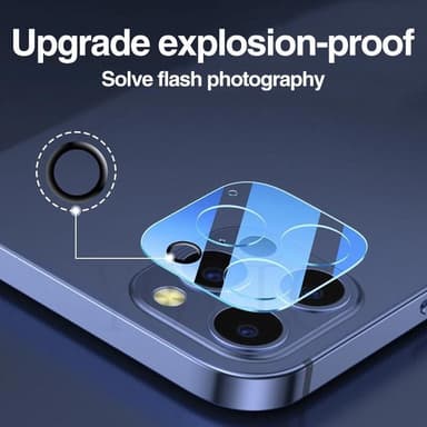Objektivdeksel til iPhone 12 Pro Max kamera i herdet glass 2-pakning