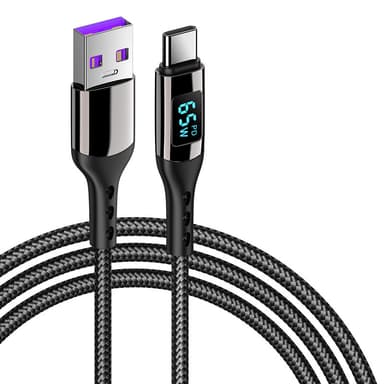 USB C-hurtigladekabel PD 100 W Sort 1 m