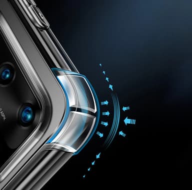 Støtsikker gjennomsiktig mobildeksel Huawei P30 Pro TPU