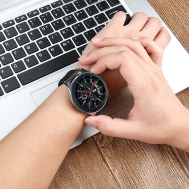 Samsung Gear S3 / Galaxy Watch 46 mm armbånd 22 mm Sort