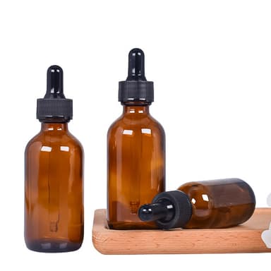 Påfyllbar dråpeflaske med pipette Brun 15 ml