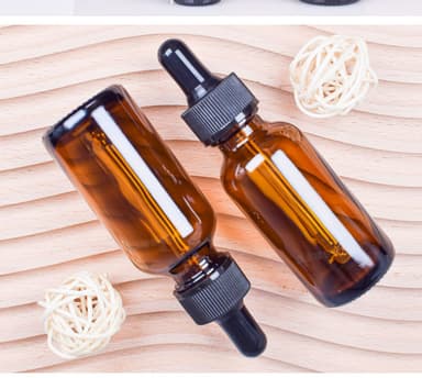 Påfyllbar dråpeflaske med pipette Brun 15 ml