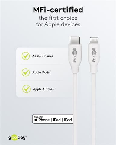 Lightning til USB-C™ lade- og synkroniseringskabel