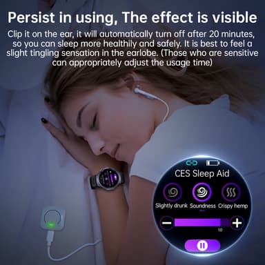 Smartklokke med EKG, Bluetooth-samtaler og helseovervåking Sort