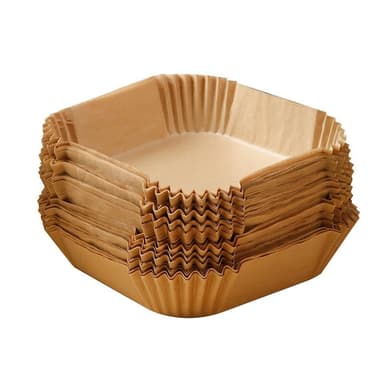 Airfryer fettbestandig papirform, 16 cm 50 stk. Natur